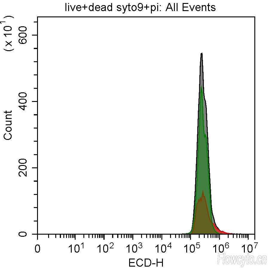 一半活和一半死+PI和SYTO9染色